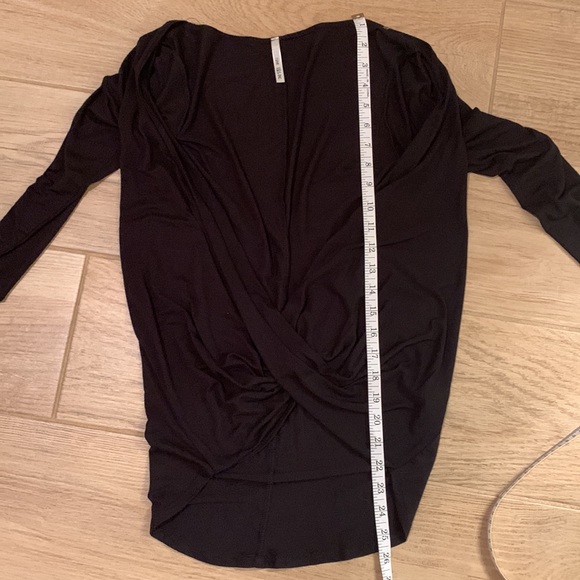 Black/ Faux wrap T-Shirt - Picture 7 of 7